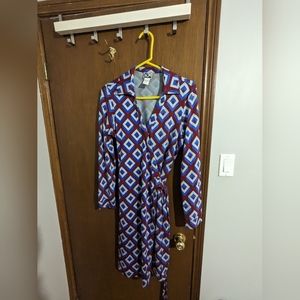 Diane Von Furstenberg Silk Wrap Dress Size 14 RN#84177 CA#00985